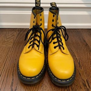 Yellow Doc Martens-Size 8M, 9L-Just like new!